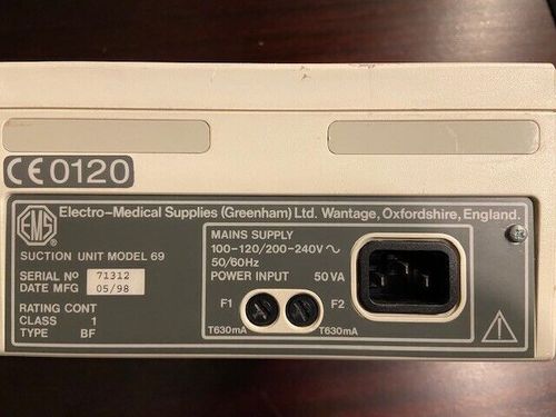 EMS Vacuum Suction Unit Model 69 Pulse Rate Control Electrotherapy/Physiotherapy — image 8