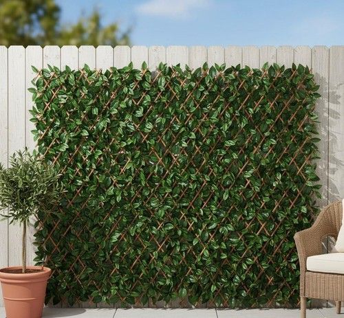 Artificial Maple Leaf Privacy Fence Screen Expandable Trellis Garden Panel 1x2M