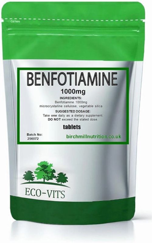 Benfotiamine 1000mg Tablets High Strength – Nerve Health & Energy Support