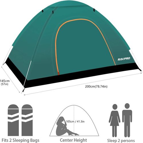 RISEPRO instant automatic pop up tent Lightweight Tent, Waterproof Windproof, UV — image 3