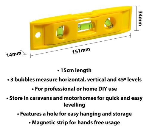 MINI SPIRIT LEVEL INDICATOR CARAVAN MOTORHOME CAMPER VAN  T25 t3 t4 t5 BUS BONGO — image 3