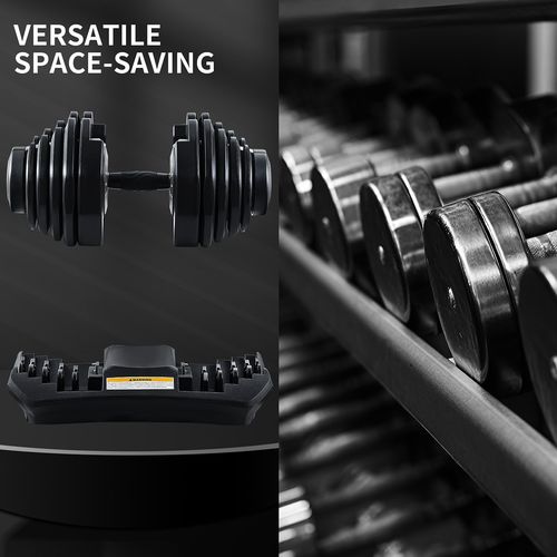 Adjustable Dumbbells Weights 24/40kg Pair Home Gym Fitness Equipment Workout Set — image 8