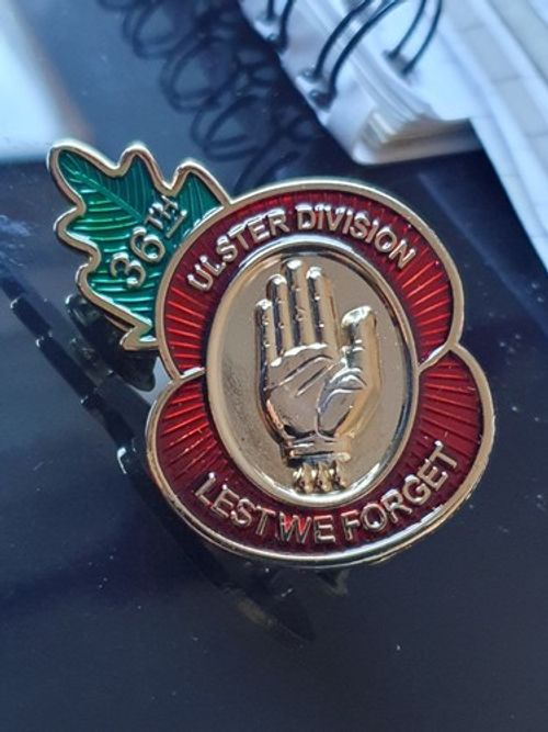 WW1 36th Ulster Division Loyalist British Orange Order Pin Badge