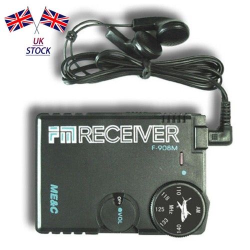 New 110-140MHZ air band radio AM receiver aviation band receiver black airport