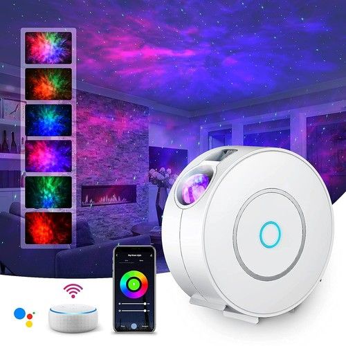 SUPPOU LED WiFi Galaxy Projector, Smart Night Light Kids Adults 3D Star Projecto