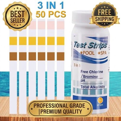 Clearwater 3-in-1 Test Strips 50x Pack for Hot Tubs And Pools