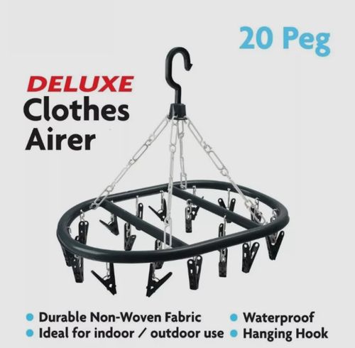 Peg Dryer 20 Clip Sock Airer Laundry Clothes Underwear Washing Hanger Drying — image 3