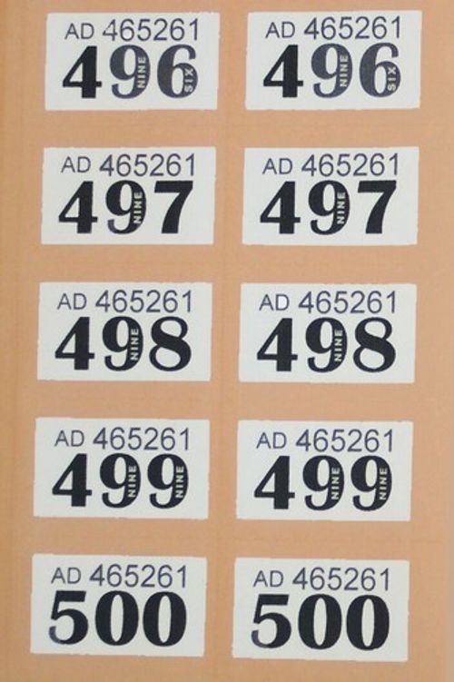 Raffle tickets WHOLE book cloakroom 500 800 1000 400 200 100 pick colour EZ tear