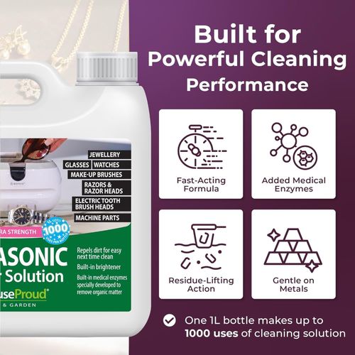 Ultrasonic Cleaner Solution Fluid 1L Concentrate Jewellery Watch Denture 20L — image 2