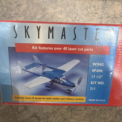Dumas Skymaster Flying Model 17.5” Span Rubber Powered Laser Cut Kit No 211 — image 2