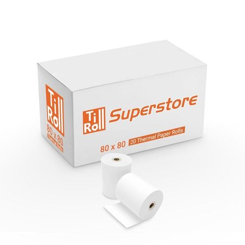 80x80 fit Thermal Till Rolls Receipt for EPOS, POS, Cash Register
