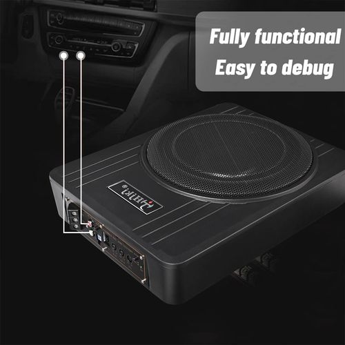 12V 10" 600W Car Subwoofer Active Underseat Bass Box Audio Sub Speaker Amplifier — image 10