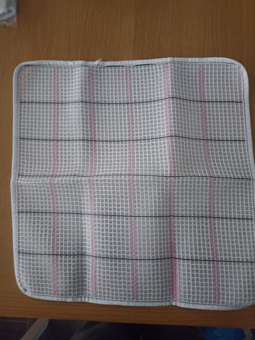 White Latch Hook Canvas, 38×38cm, 4hpi, with sewn-in backing — image 1
