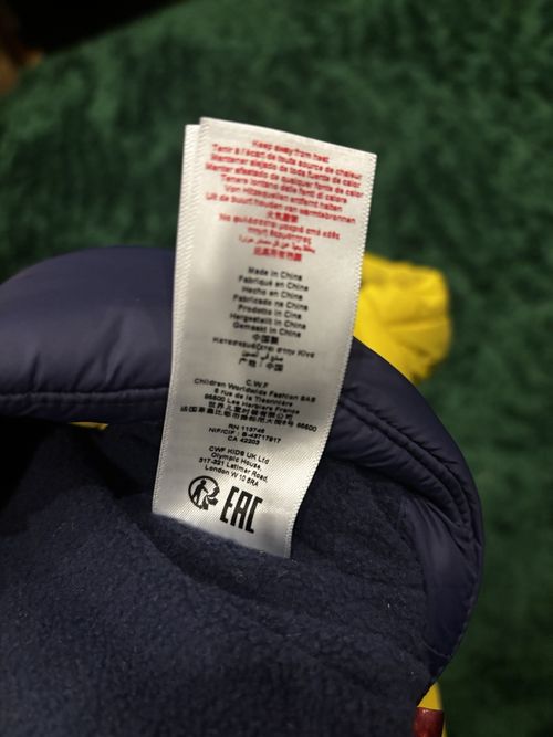 Baby Timberland Jacket 6m Navy And Mustard Yellow — image 4