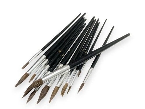 ARTIST PAINT BRUSHES 12PC FINE DETAIL CRAFT HOBBY ART BRUSH SET AIRFIX MODEL