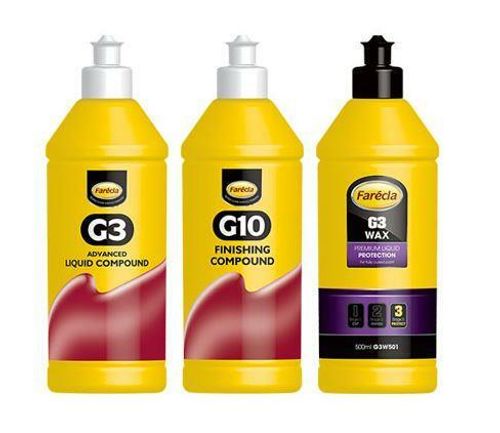 Farecla G3 Wax 500ml, G3 Advanced Liquid 500ml & G10 500ml Compound & Polish Kit — image 1
