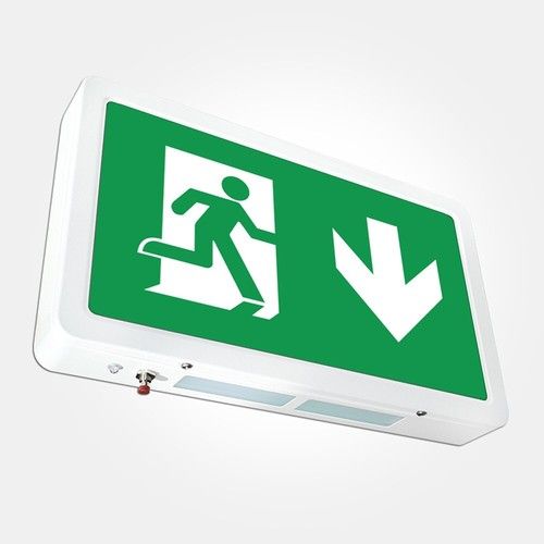 LEDBRITE LED Emergency Exit Sign IP20 4W Maintained & Non-Maintained Self-Test
