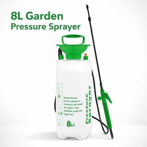 Garden Pressure Sprayer Bottle Water Pump - 8L High Pressure Weed Spray Shower