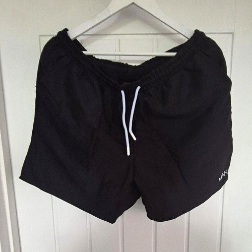 Men's Black Swim Shorts Size Xl Elastic Waist Drawstring Mesh Lined BoohooMan