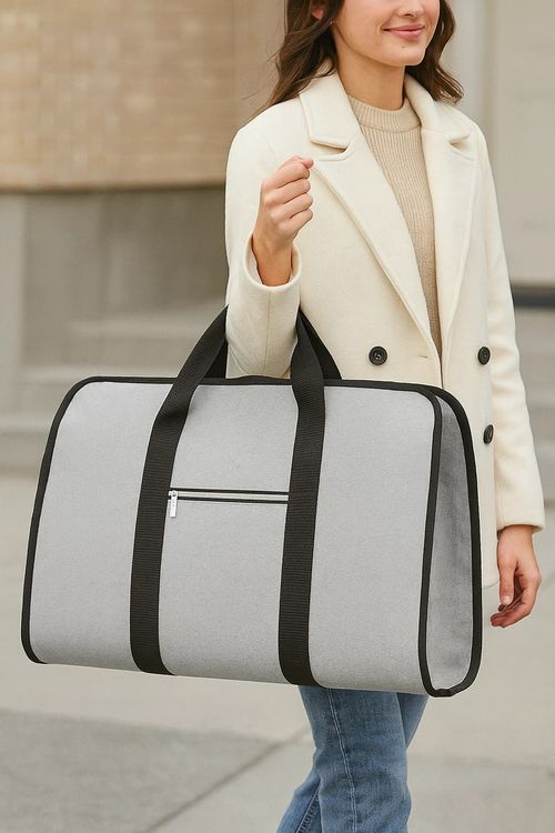 45L Duffel Bag Travel Holdall Large Foldable Suit Garment Carrier Bag + Strap — image 4