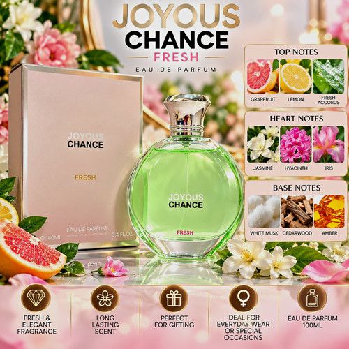 Joyous Chance Fresh Eau de Parfum Spray 100ml Long Lasting Citrus Floral
