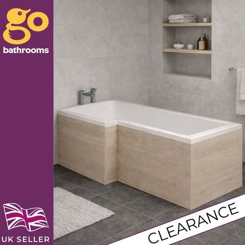 Light Oak L Shape Bath Panel 1700 Front Panel Bath Cladding MDF Wooden Panel