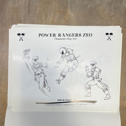 RARE Saban Mighty Morphin Power Rangers Zeo Television Press Kit Folder Line Art — image 19
