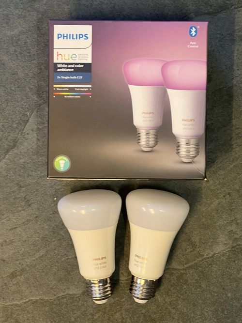 Philips Hue White and Color Colour Ambiance Starter 2 Smart Lamps Bulbs E27 806 — image 1