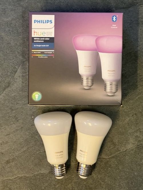 Philips Hue White and Color Colour Ambiance Starter 2 Smart Lamps Bulbs E27 806