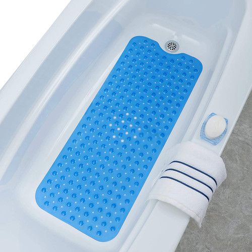 Non Slip Bath Mat Extra Large Shower Mat Bathtub Anti-Mold Rubber Strong Suction