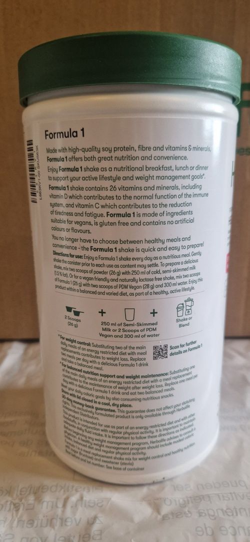 Herbalife Formula 1 Shake Powder Strawberry & Watermelon 550g Vegan GF — image 2