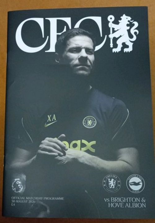 Chelsea v Brighton 30/08/26 Premier League Mint Official Match Programme 