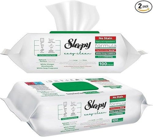 Sleepy Easy Clean All Purpose Cleaning Wipes, White Vinegar and Baking Soda Form