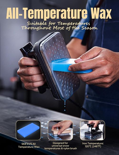 Ski/Snowboard Wax Kit, Ski Tuning & Waxing Kit with Wax Iron, Complete Basic Wax — image 4