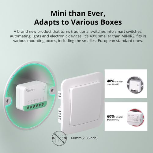 4 Pack SONOFF(Matter) Smart Wifi Switch, 2-Way DIY Smart WiFi Switch,APP Control — image 9