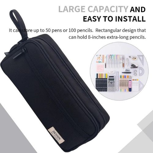 Large Capacity Pencil Case Multi Layer Compartment School Stationery Storage Bag — image 4