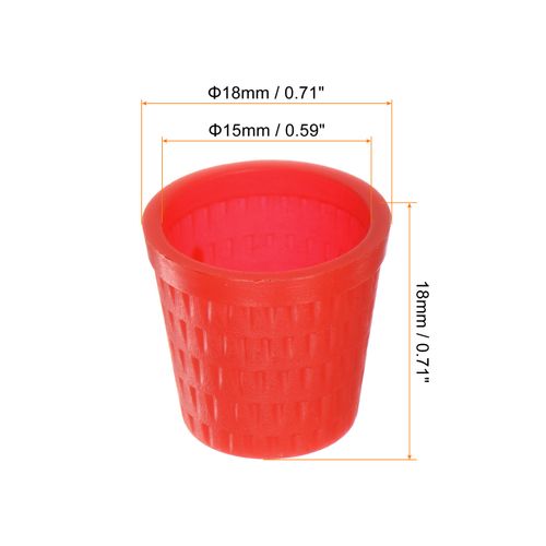 50pcs Sewing Thimble Plastic Sewing Thimble Finger Protector, Red — image 2