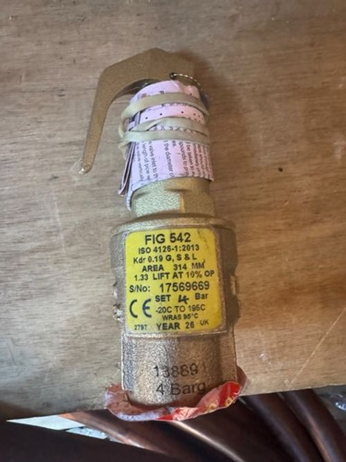 NABIC 3/4” 4 Bar Pressure relief Valve Year 2026 FIG 542