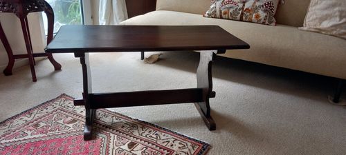 OAK REFECTORY TABLE - coffee table size.  Genuine antique — image 2