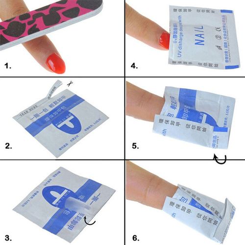 100% Pure Acetone Salon Nail Polish Remover UV/LED GEL Soak Off  Nail Wraps x 50 — image 3