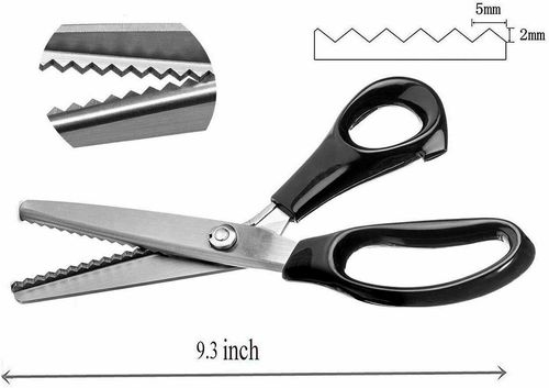 Pinking Shears, Professional Dressmaking Scissors Crafts Zig Zag Cut Scissors BO — image 2