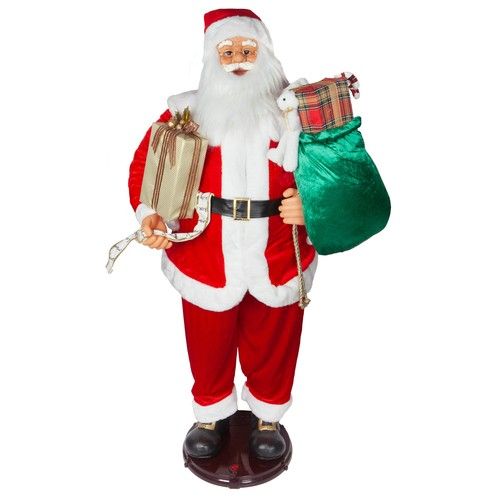 Dancing Father Christmas Decoration, Singing Santa Claus Figure 1. 5M