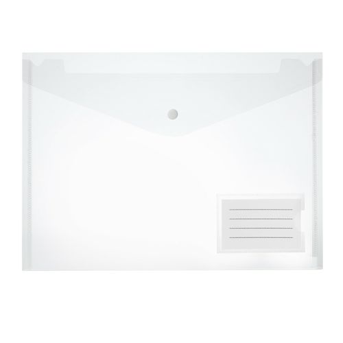10 CLEAR A4 POPPER WALLETS PLASTIC DOCUMENT FOLDERS ENVELOPE STUD ID HOLDER FILE — image 11