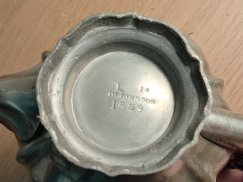 Antique Pewter Bachelor Tea Pot — image 7