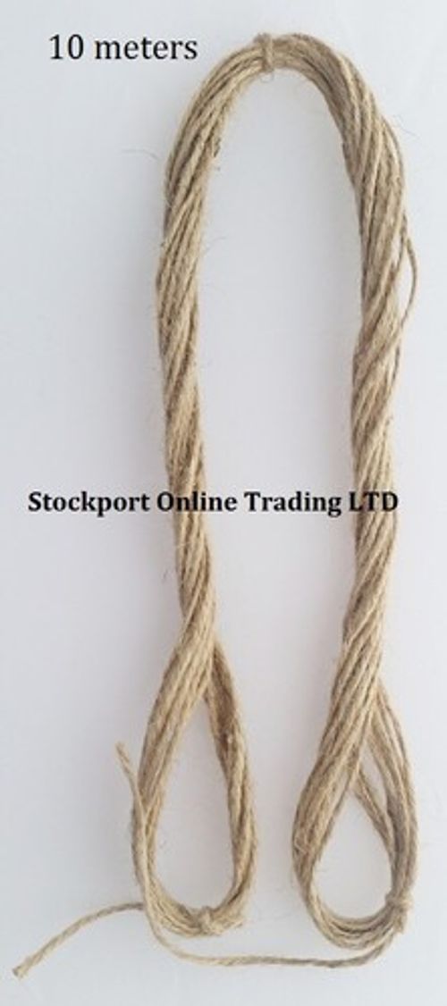10m-900m 3 Ply Natural Brown Soft Jute Twine Sisal String Rustic Cord Shabby