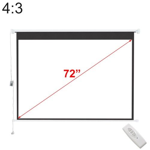 60 -120'' Electric Motorised Projector Screen Home Cinema Remote Control HD TV o