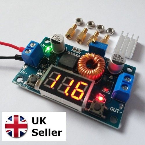 XL4015 5A 75W DC-DC Step Down Buck Converter with LED voltage display