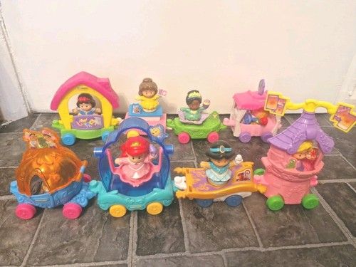 Fisher Price Little People Disney Princess Float Parade Train X 8 Carriages 