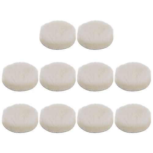 10pcs Wool Buffing Pads 3" Dia Polishing Pad Polishing Buffing Pad Hook & Loop — image 1