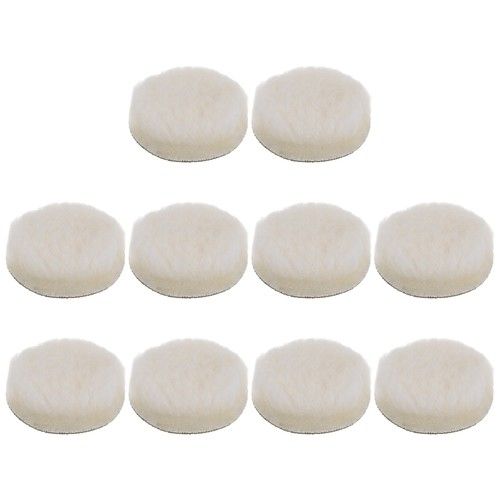 10pcs Wool Buffing Pads 3" Dia Polishing Pad Polishing Buffing Pad Hook & Loop